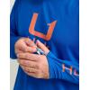 imageHUK Mens Icon Crew LongSleeve Performance Fishing ShirtOcean Blue