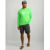 imageHUK Mens Icon Crew LongSleeve Performance Fishing ShirtSummer Green