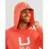 imageHUK Mens Icon Hoodie Hooded Fishing Shirt with Sun ProtectionFresh Salmon