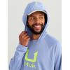 imageHUK Mens Icon Hoodie Hooded Fishing Shirt with Sun ProtectionLightning Sky