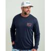 imageHUK Mens Pursuit Pattern Crew Sleeve Performance Shirt Bars  Windsurfer 3XLargeHuk  Bars  Naval Academy