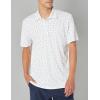 imageHUK Mens Pursuit Pattern Performance Short Sleeve Polo ShirtBobber Dot  White