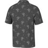 imageHUK Mens Pursuit Pattern Performance Short Sleeve Polo ShirtFin Lure  Volcanic Ash