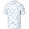 imageHUK Mens Pursuit Pattern Performance Short Sleeve Polo ShirtFish and Flag  White