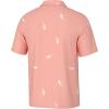 imageHUK Mens Pursuit Pattern Performance Short Sleeve Polo ShirtFresh Bones  Peach Nectar