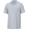 imageHUK Mens Pursuit Pattern Performance Short Sleeve Polo ShirtJig Huk  Wedgewood