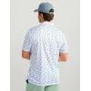 imageHUK Mens Pursuit Pattern Performance Short Sleeve Polo ShirtWhite 30