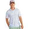 imageHUK Mens Pursuit Pattern Performance Short Sleeve Polo ShirtWhite 30