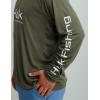 imageHUK Mens Pursuit Vented Long Sleeve Hoodie Fishing Shirt with HoodMoss