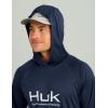 imageHUK Mens Pursuit Vented Long Sleeve Hoodie Fishing Shirt with HoodNaval Academy