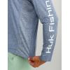 imageHUK Mens Pursuit Vented Long Sleeve Hoodie Fishing Shirt with HoodNaval Academy Heather