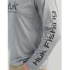 imageHUK Mens Pursuit Vented Long Sleeve Hoodie Fishing Shirt with HoodNight Owl Heather