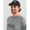 imageHUK Mens Pursuit Vented Long Sleeve Hoodie Fishing Shirt with HoodNight Owl Heather