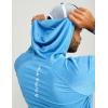 imageHUK Mens Pursuit Vented Long Sleeve Hoodie Fishing Shirt with HoodOcean Blue Heather
