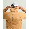 imageHUK Mens Pursuit Vented Long Sleeve Hoodie Fishing Shirt with HoodSand Piper Heather