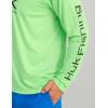 imageHUK Mens Pursuit Vented Long Sleeve Hoodie Fishing Shirt with HoodSummer Green Heather
