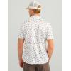 imageHUK Mens Standard Pursuit Pattern Performance Short Sleeve Polo Shirt White 50