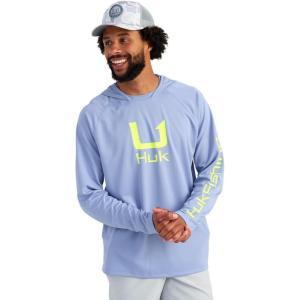 imageHUK Mens Icon Hoodie Hooded Fishing Shirt with Sun ProtectionLightning Sky