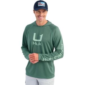 imageHUK Mens Icon Hoodie Hooded Fishing Shirt with Sun ProtectionNorth Atlantic