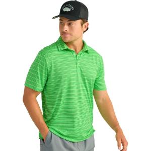 imageHUK Mens Pursuit Pattern Performance Short Sleeve Polo ShirtSummer Green