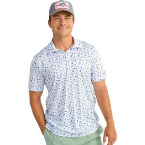 imageHUK Mens Pursuit Pattern Performance Short Sleeve Polo ShirtWhite 20