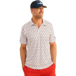 imageHUK Mens Pursuit Pattern Performance Short Sleeve Polo ShirtWhite 30