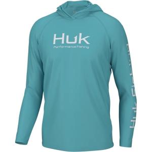 imageHUK Mens Pursuit Vented Long Sleeve Hoodie Fishing Shirt with HoodIpanema