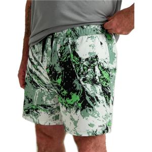 imageHUK Mens Pursuit Volley Pattern QuickDry ShortsFog Green