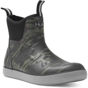 imageHUK Mens Rogue Wave Shoe  HighPerformance Fishing ampamp Deck Boot RainMossy Oak Bottomland  Grey Logo
