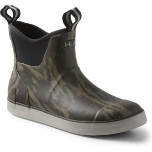 imageHUK Mens Rogue Wave Shoe  HighPerformance Fishing ampamp Deck Boot RainNew Mossy Oak Bottomland  Orange Logo