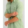 imageHUK Mens Next Level Solid Long Sleeve Fishing Button Down Shirt for MenFog Green