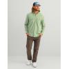 imageHUK Mens Next Level Solid Long Sleeve Fishing Button Down Shirt for MenFog Green