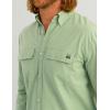 imageHUK Mens Next Level Solid Long Sleeve Fishing Button Down Shirt for MenFog Green