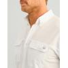 imageHUK Mens Next Level Solid Long Sleeve Fishing Button Down Shirt for MenWhite