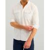 imageHUK Mens Next Level Solid Long Sleeve Fishing Button Down Shirt for MenWhite