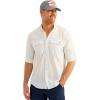 imageHUK Mens Next Level Solid Long Sleeve Fishing Button Down Shirt for MenWhite