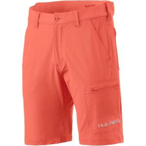 imageHUK Mens Next Level QuickDrying Performance Fishing ShortsFusion Coral  105
