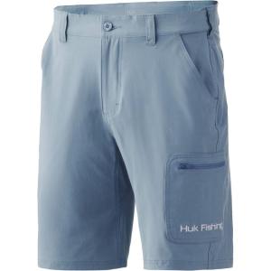 imageHUK Mens Next Level QuickDrying Performance Fishing ShortsSilver Blue