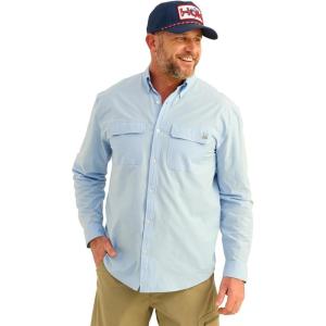 imageHUK Mens Next Level Solid Long Sleeve Fishing Button Down Shirt for MenWindsurfer