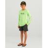 imageHUK Boys Pursuit Solid Long Sleeve Fishing Shirt for KidsSummer Green Heather