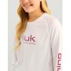 imageHUK Boys Pursuit Solid Long Sleeve Fishing Shirt for KidsWhite 30