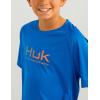 imageHUK Boys Pursuit Solid Short Sleeve Fishing Shirt for KidsOcean Blue