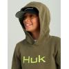 imageHUK Kids Hoodie Cotton Fleece Hooded SweatshirtHukd Up Logo Hoodie  Moss