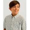 imageHUK Unisex Kids Kona Pattern Short Sleeve Fishing Button Down ShirtWhite