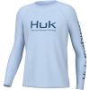 imageHUK Boys Pursuit Graphic Long Sleeve Fishing Shirt for KidsIce Water
