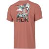 imageHUK Boys Short Sleeve Performance Tee Kids Fishing TShirtFletch N Bones  Sunburn
