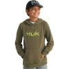 imageHUK Kids Hoodie Cotton Fleece Hooded SweatshirtHukd Up Logo Hoodie  Moss