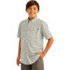 imageHUK Unisex Kids Kona Pattern Short Sleeve Fishing Button Down ShirtWhite