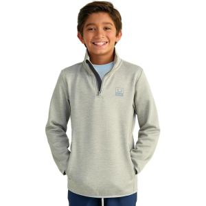 imageHUK Boys Coldfront 14 Zip Performance Fishing Jacket for KidsHarbor Mist Heather