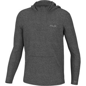 imageHUK Boys Coldfront Hoodie Performance Fishing Sweatshirt for YouthVolcanic Ash Heather
